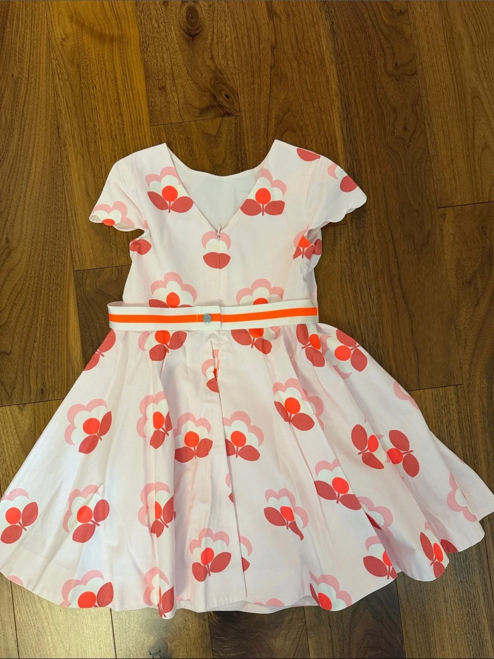 Jacadi perfect condition pink cotton floral flare dress - perfect condition.